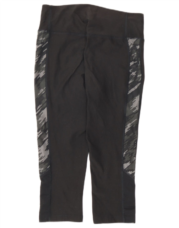 Leggings Nike Dri Fit Capri UK 10 Pequenas Camuflagem Preta Poliéster