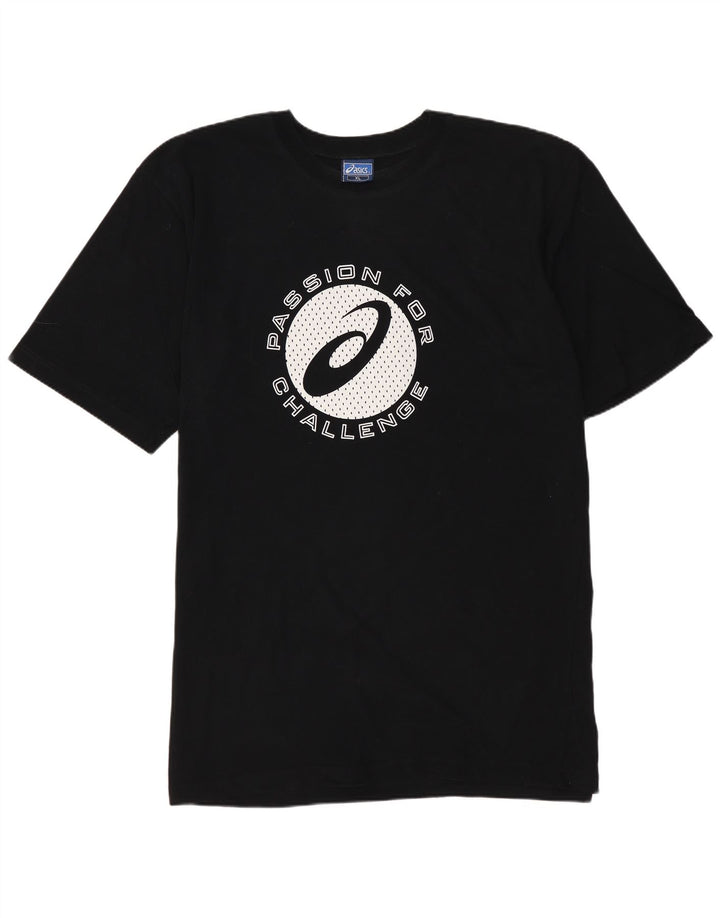 Camiseta gráfica masculina ASICS Top XL algodão preto