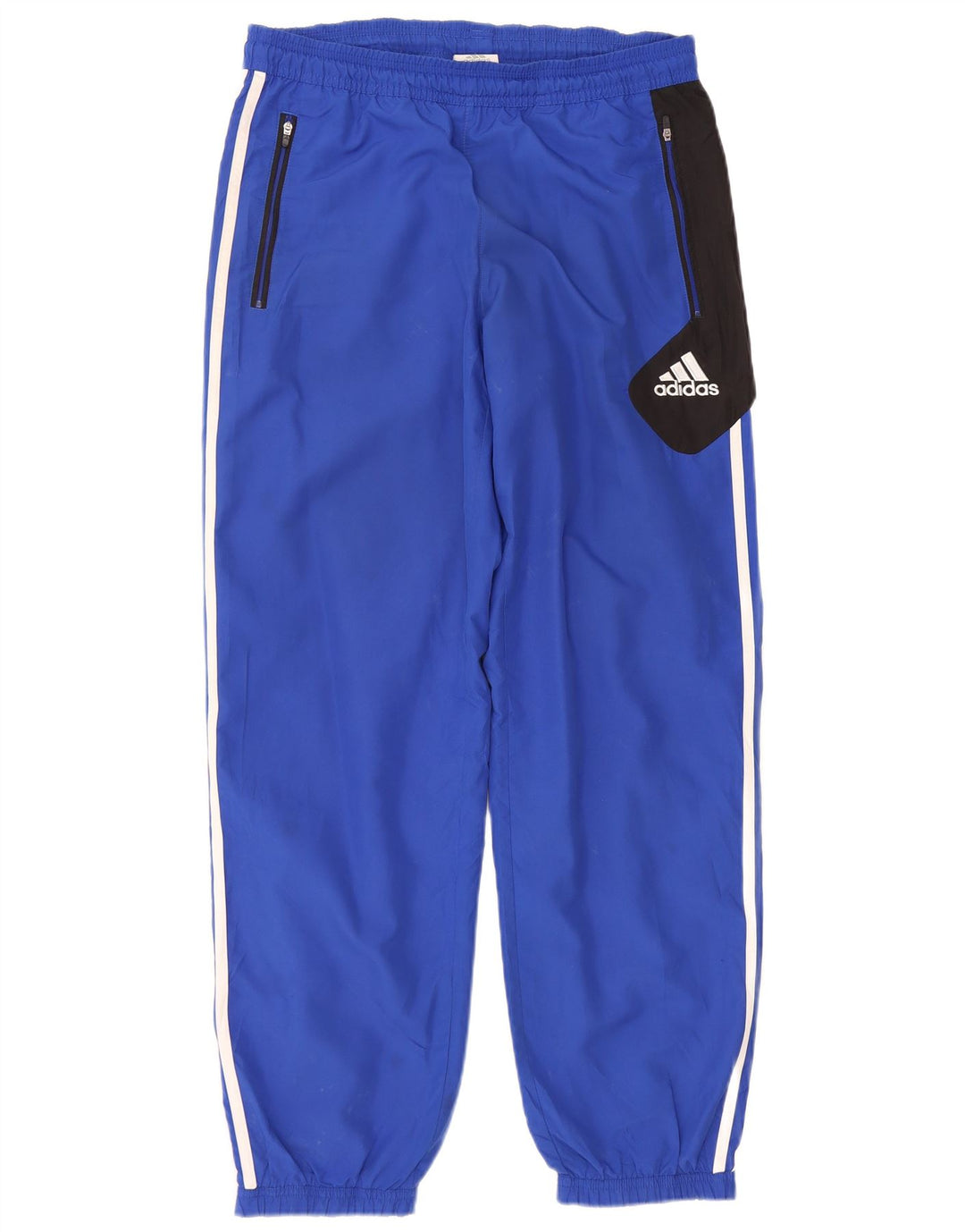 ADIDAS Calças de treino masculinas Joggers UK 40/42 Medium Blue Colourblock