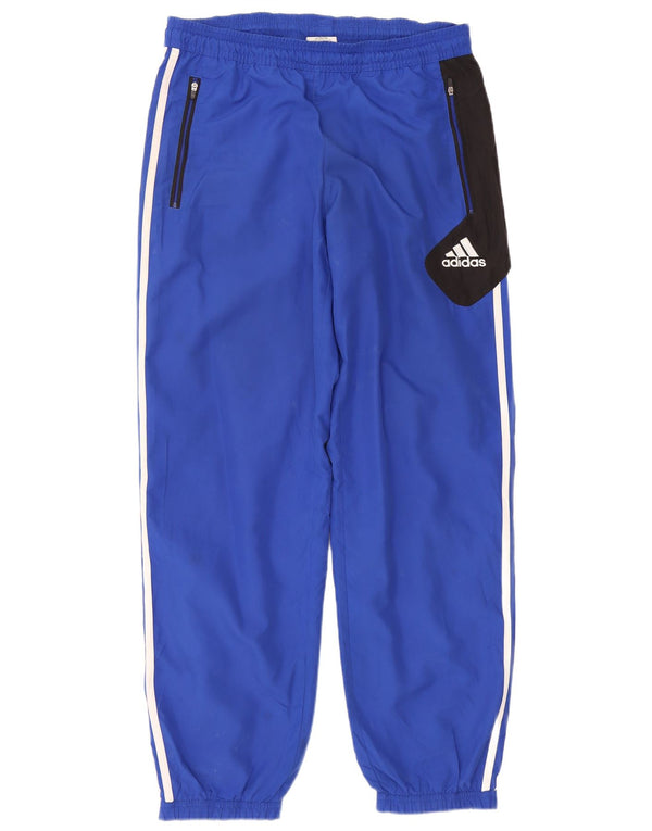 ADIDAS Calças de treino masculinas Joggers UK 40/42 Medium Blue Colourblock