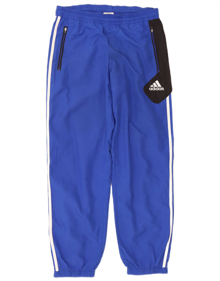 ADIDAS Calças de treino masculinas Joggers UK 40/42 Medium Blue Colourblock