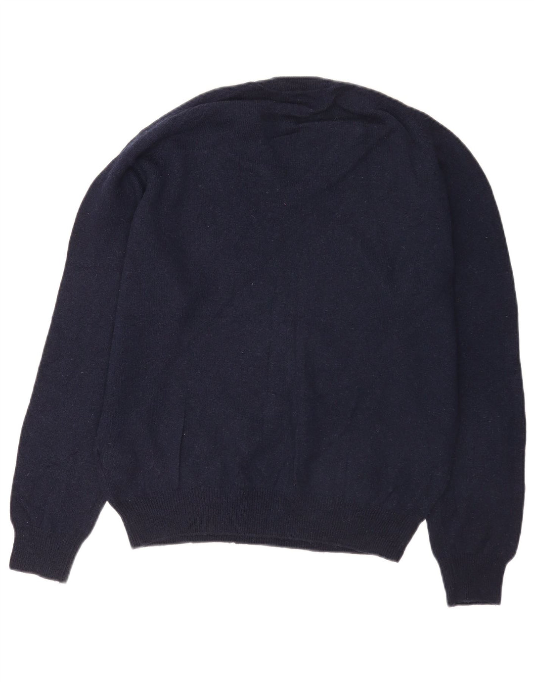 Suéter masculino Marks & Spencer regular fit com decote em V azul marinho médio