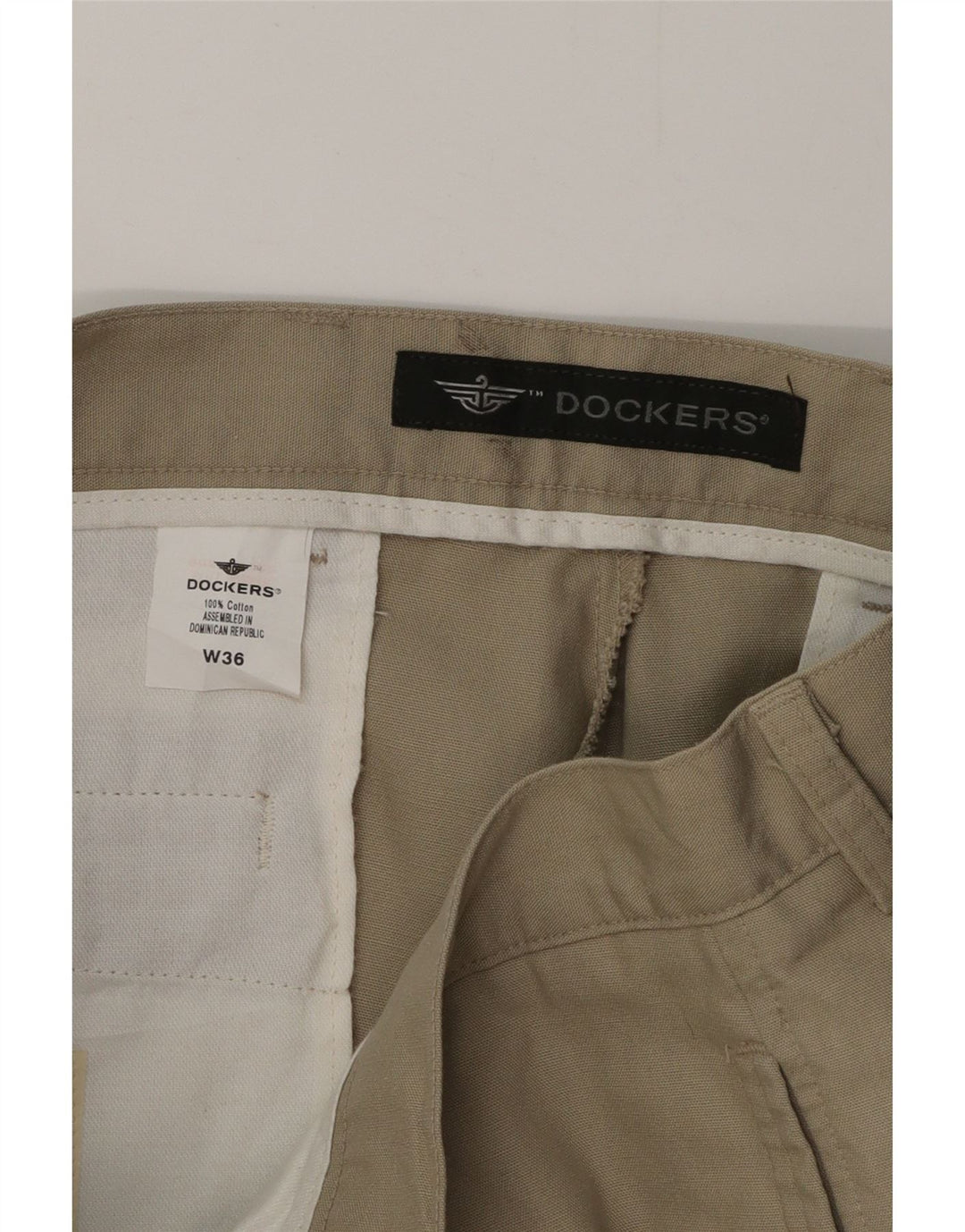 DOCKERS Mens Chino Shorts W36 Grande Algodão Bege
