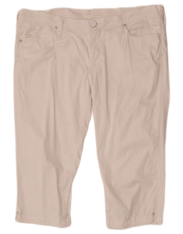 Lee Womens Enka Bermuda Shorts W32 Grande Algodão Branco