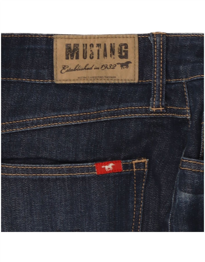 Saia jeans feminina Mustang W32 grande azul