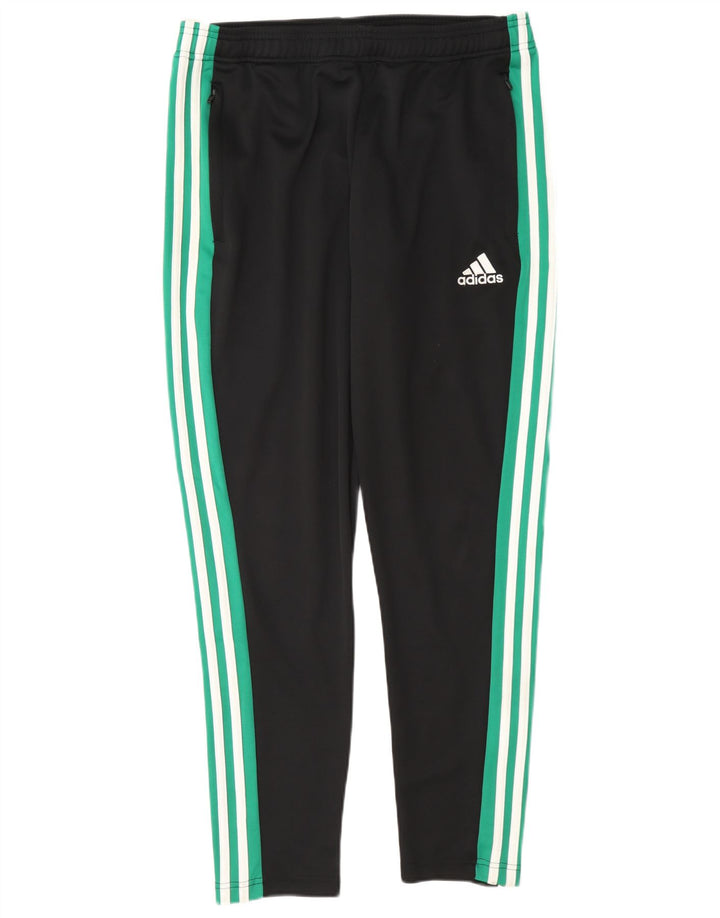 Calça de treino masculina Adidas Climalite grande poliéster colorblock preto