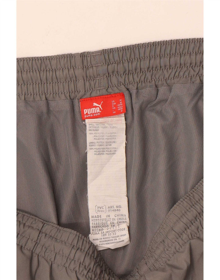 Shorts esportivos masculinos Puma Graphic Bermuda cinza médio poliéster