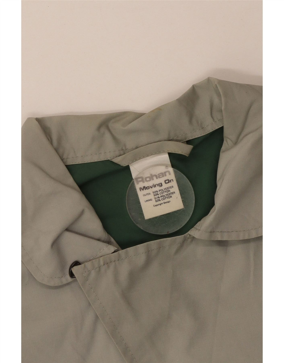 Jaqueta corta-vento masculina ROHAN UK 36 bloco colorido verde pequeno