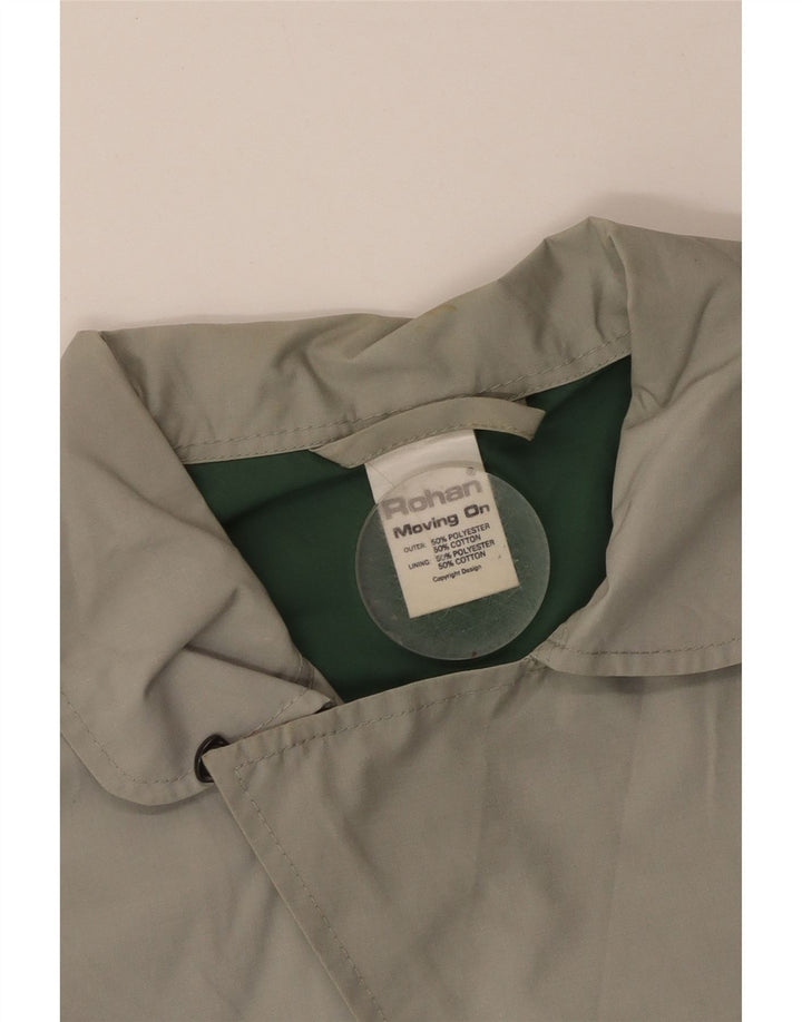 Jaqueta corta-vento masculina ROHAN UK 36 bloco colorido verde pequeno