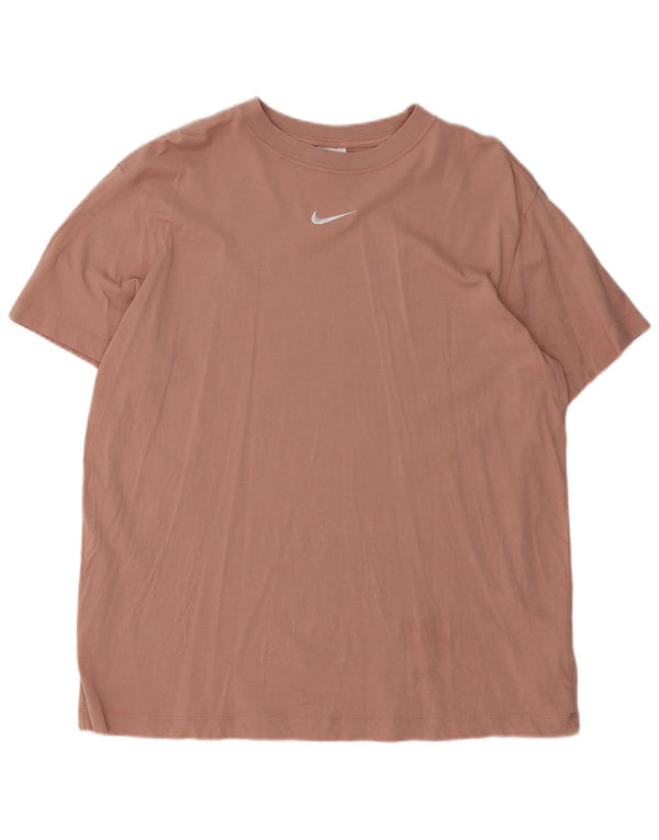 Camiseta masculina Nike Loose Fit Top Médio Algodão Rosa