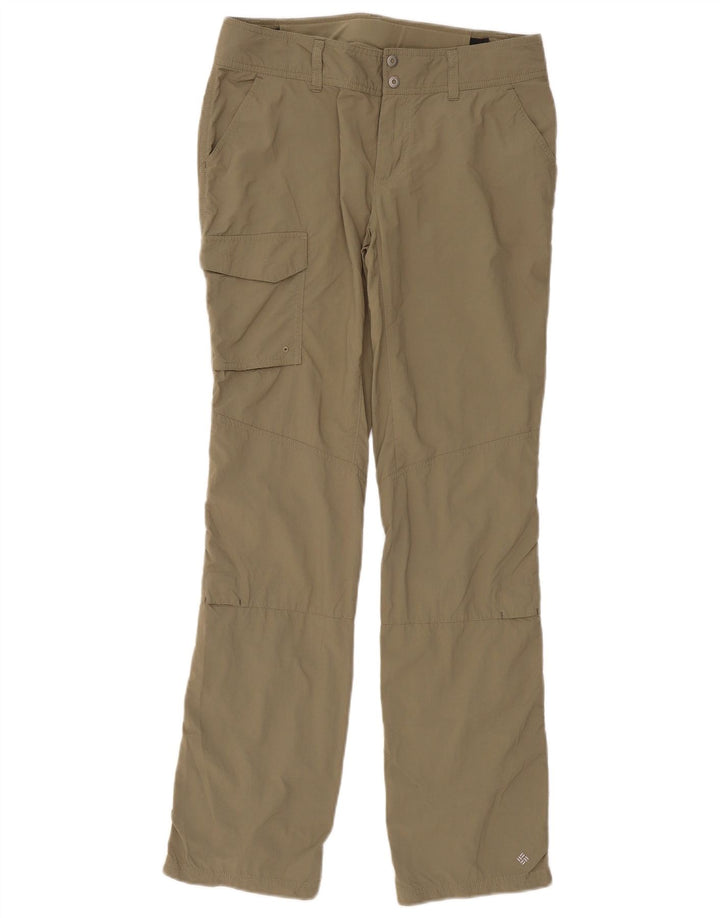 Calça cargo feminina regular COLUMBIA EUA 6 médio W32 L32 cáqui