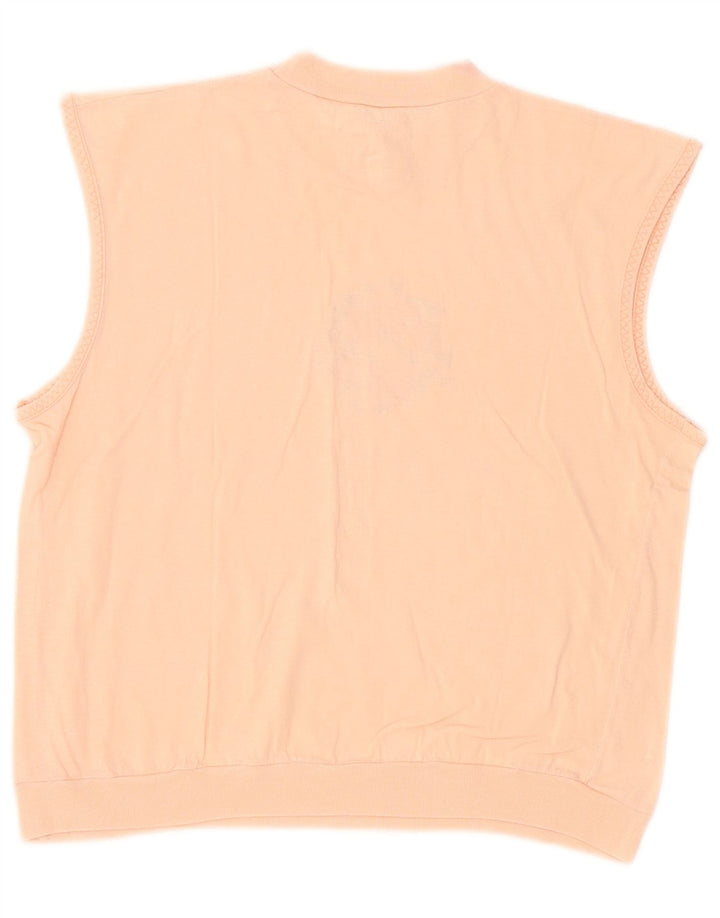 Colete feminino vintage UK 14 rosa médio