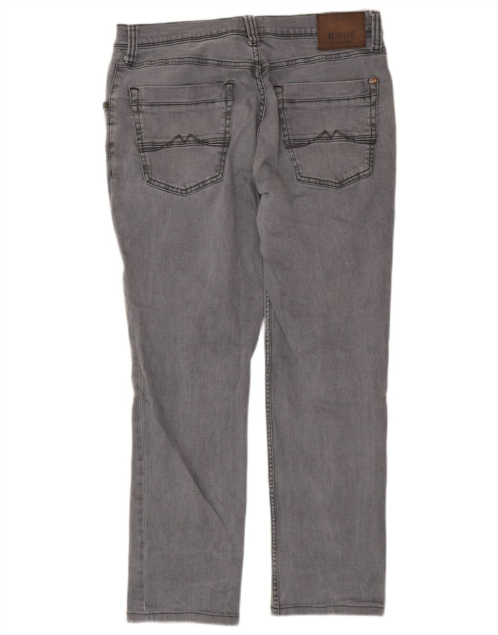 MUSTANG Mens Washington Slim Jeans W36 L32 Algodão Cinza