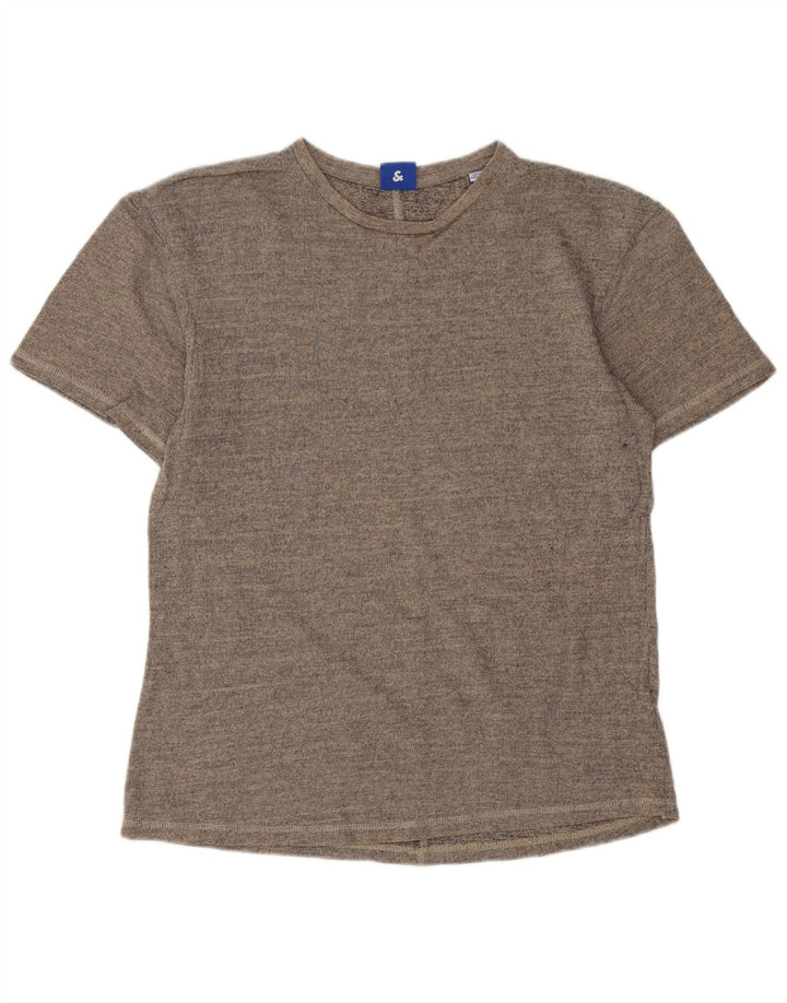 Camiseta masculina Jack & Jones pequena cinza manchada