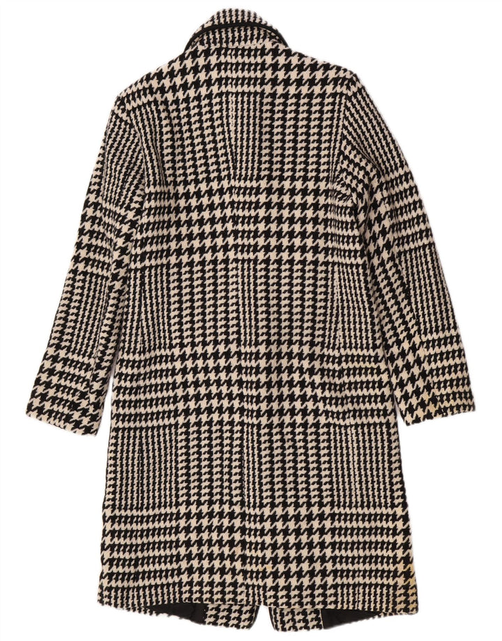 Sobretudo oversized feminino Penny Black UK 10 pequeno preto houndstooth lã