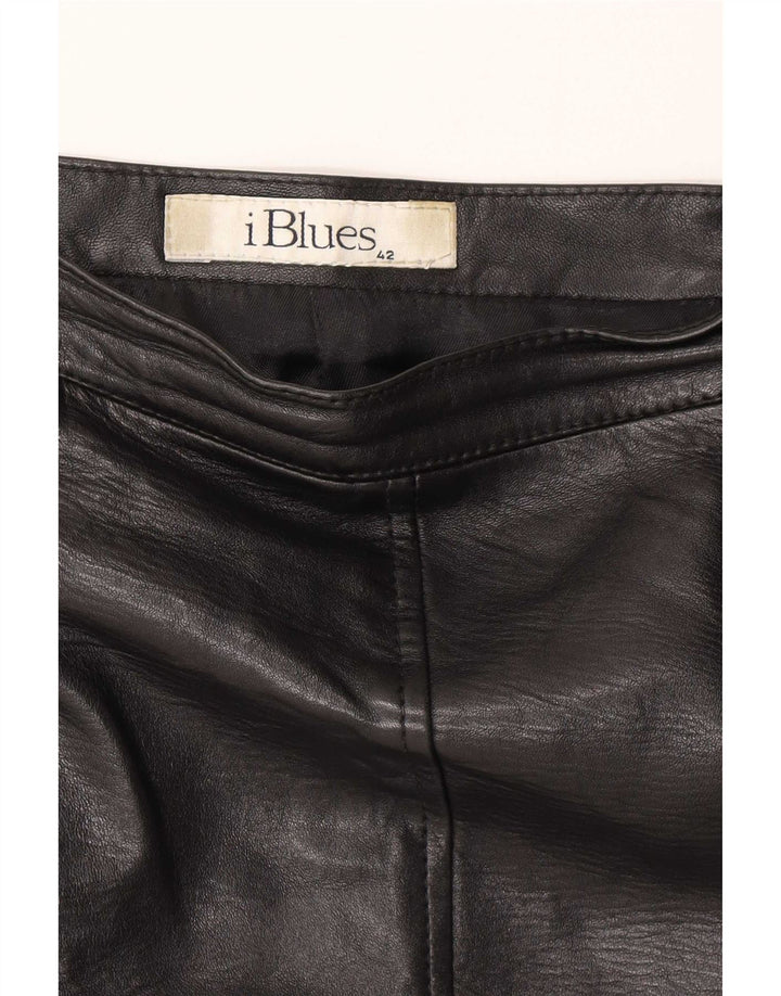Saia de couro feminina i Blues IT 42 Médio W28 preta