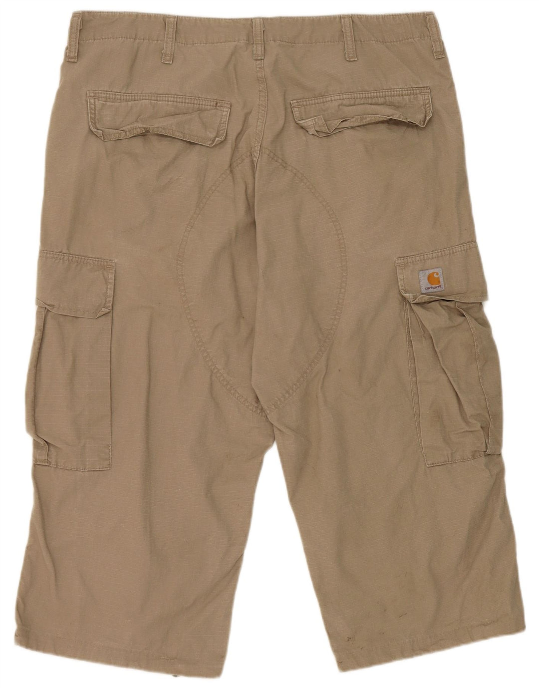 Calça Carhartt masculina Cargo Capri W36 L20 algodão bege