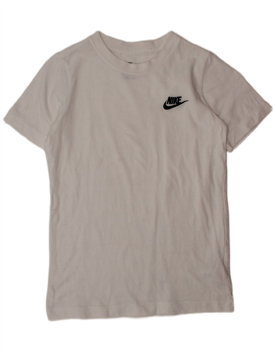 Camiseta NIKE Meninos Top 8-9 Anos Pequeno Algodão Branco