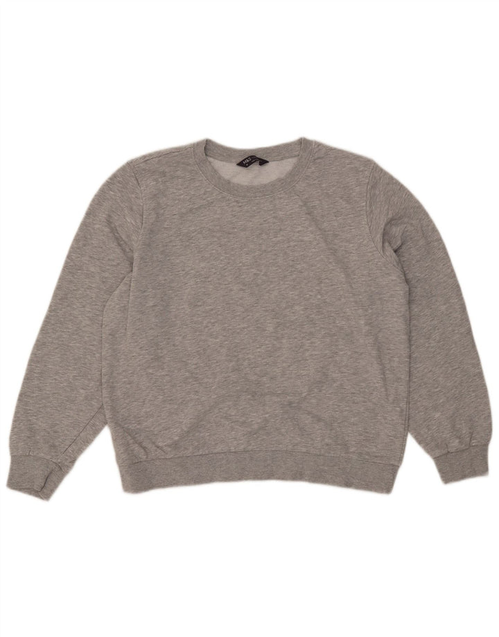 Suéter feminino Marks & Spencer UK 16 grande algodão cinza