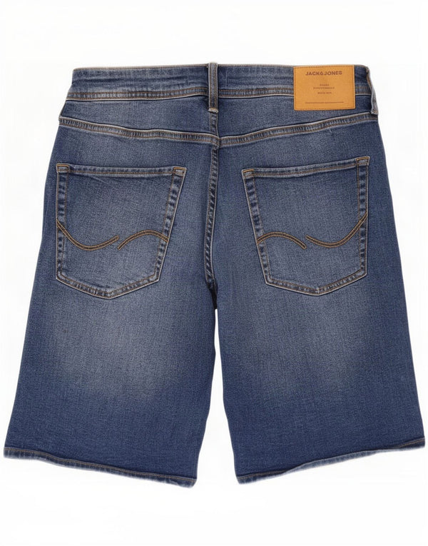 Shorts jeans masculino regular Jack & Jones médio W30 algodão azul