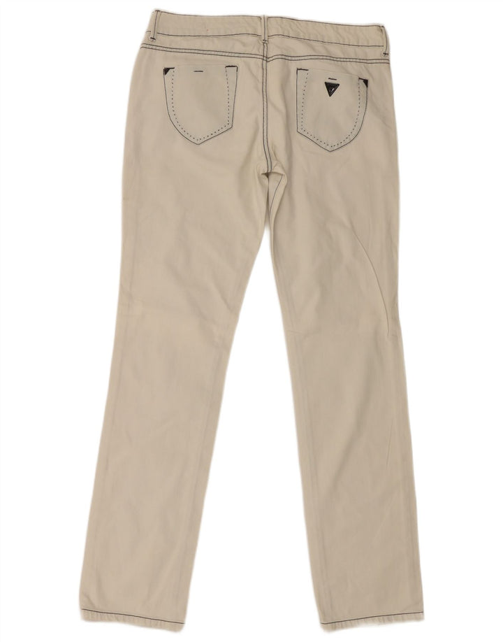Guess Jeans Slim Feminino W33 L34 Off White Algodão