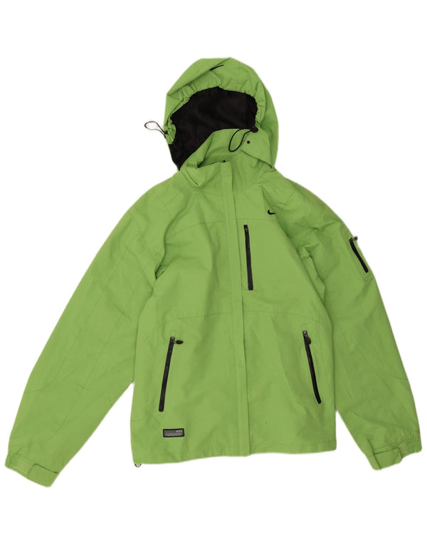 Nike Womens Clima-fit Hooded Windbreaker Jacket UK 18 XL Green Polyester