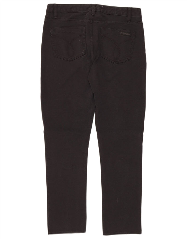 Calça feminina casual CALVIN KLEIN US 10 médio W30 L28 preta