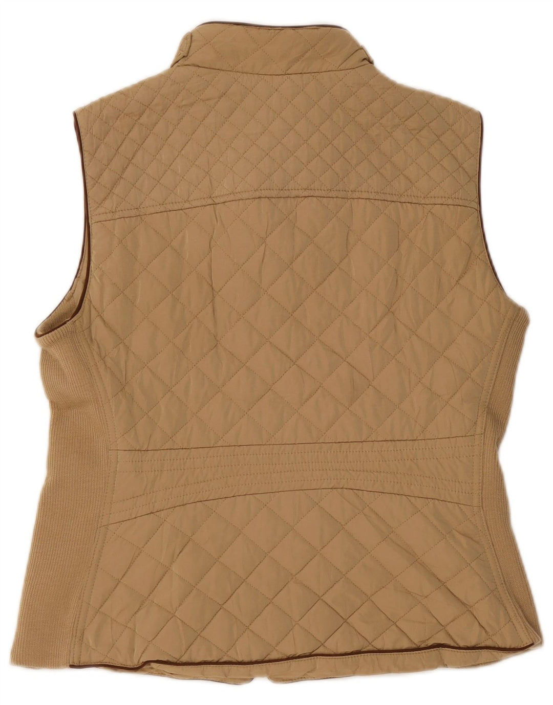 Colete acolchoado feminino Zara UK 18 XL bege