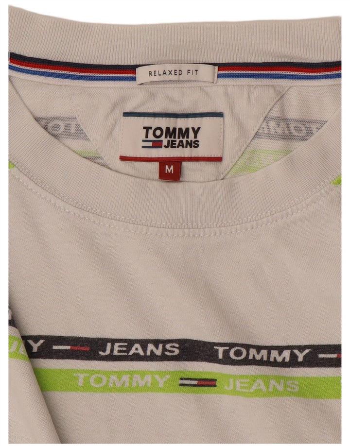 Camiseta Tommy Hilfiger Masculina Relaxed Fit Graphic Top Médio Listrado Branco