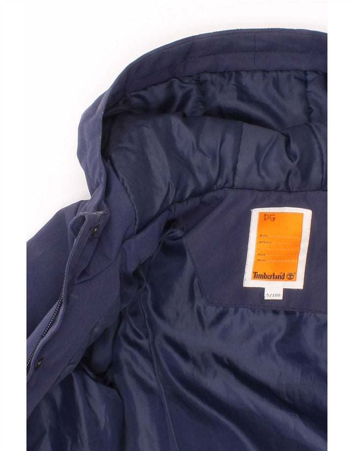 Casaco Timberland Boys com capuz acolchoado 4-5 anos azul marinho poliéster