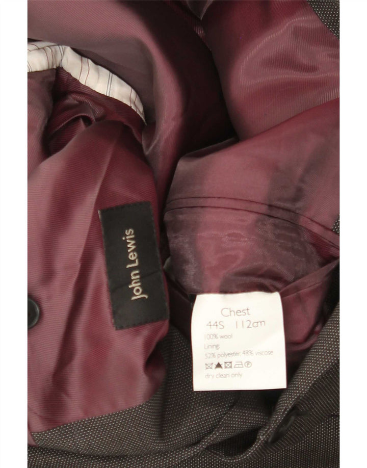 Jaqueta blazer masculina de 2 botões John Lewis Reino Unido 40 grande lã cinza