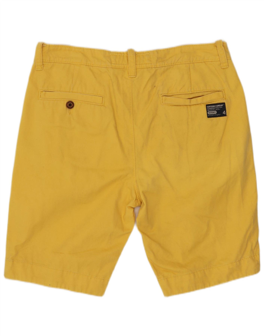Shorts Chino masculino SUPERDRY médio W32 algodão amarelo