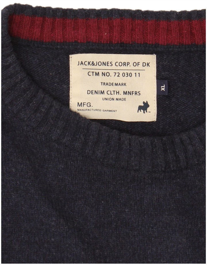 Suéter masculino Jack & Jones com gola redonda XL azul marinho