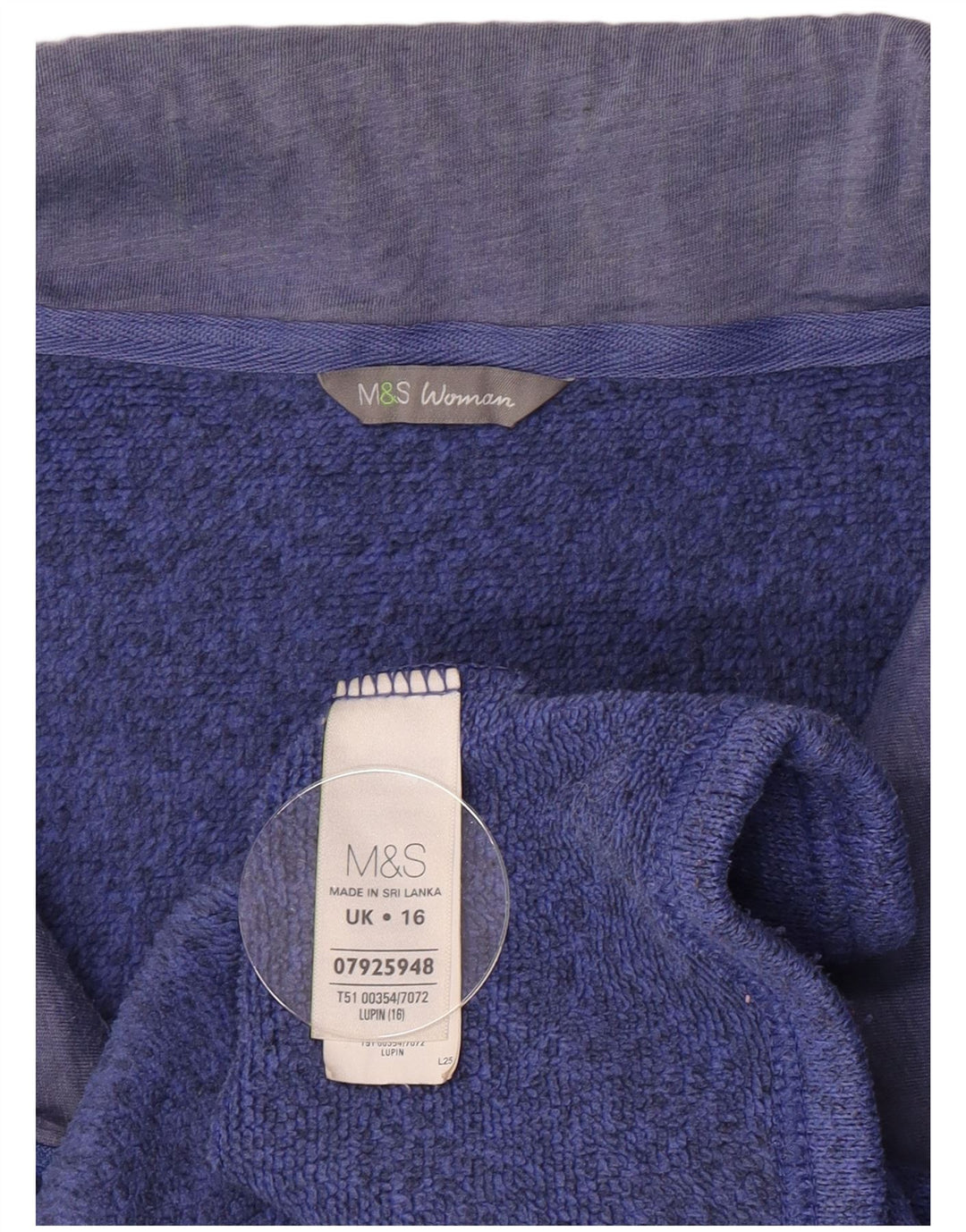 Jaqueta feminina de treino Marks & Spencer Comfort Fit UK 16 grande azul