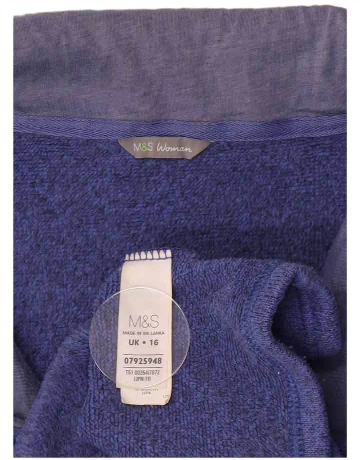 Jaqueta feminina de treino Marks & Spencer Comfort Fit UK 16 grande azul