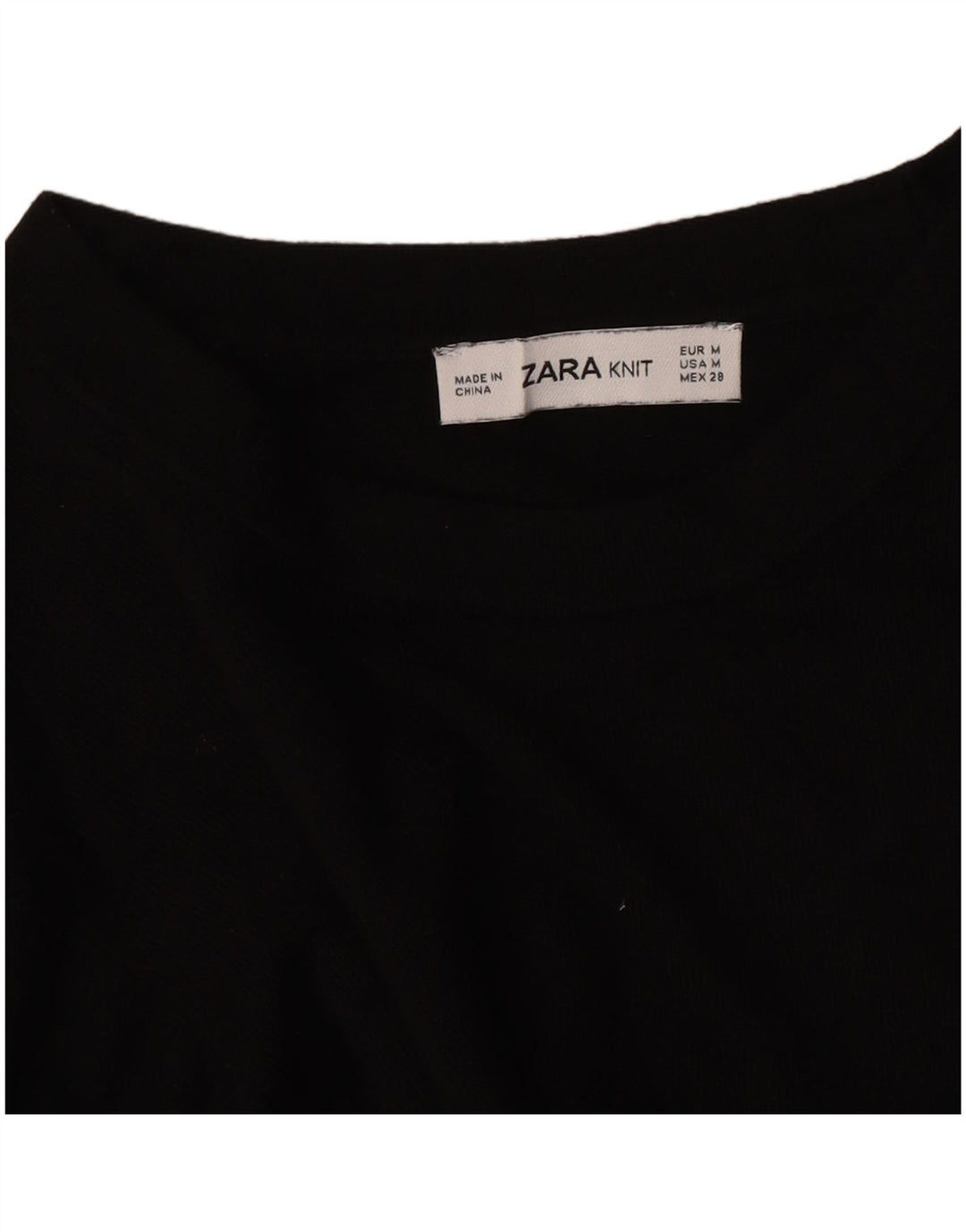 Suéter Zara feminino com gola canoa UK 12 médio preto