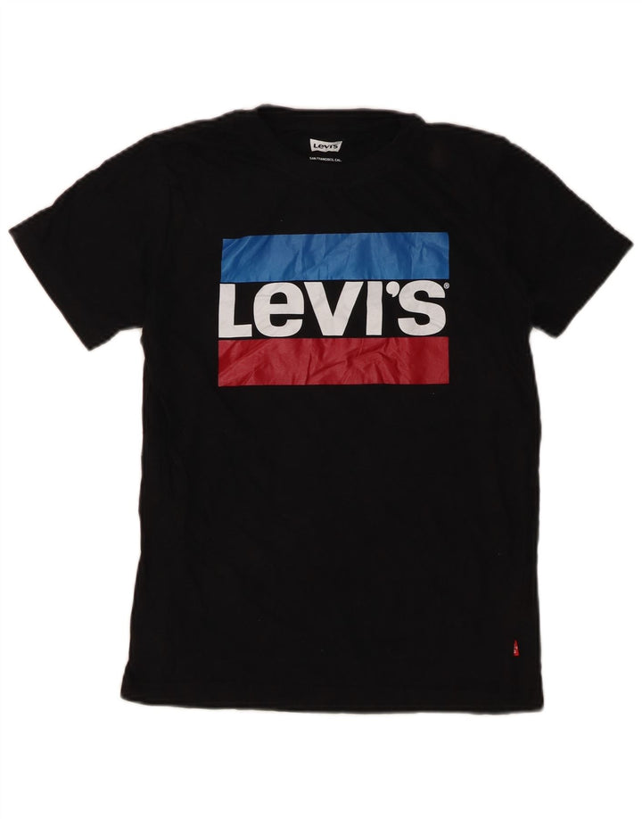 Camiseta Levi's Boys Graphic 10-11 Anos Médio Algodão Preto