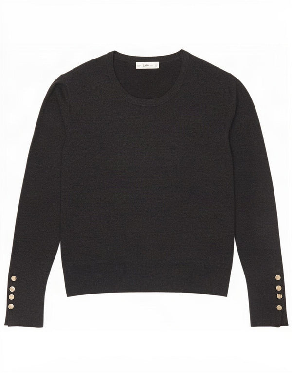Suéter feminino Zara com gola canoa UK 18 XL cinza