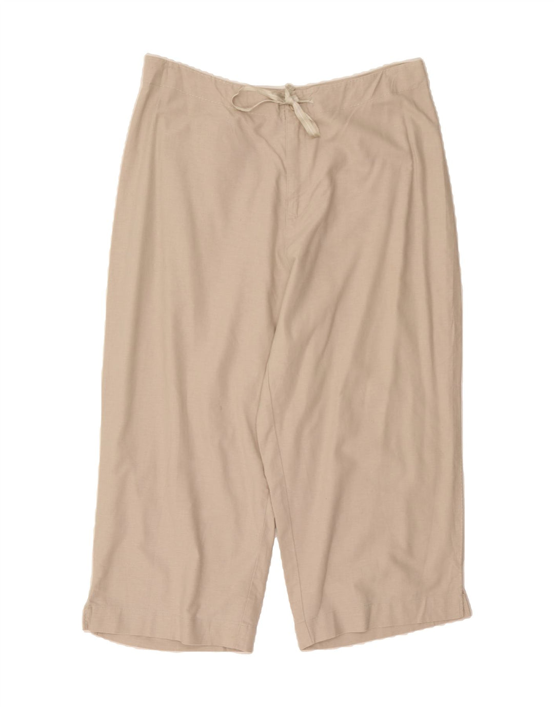 LEE Womens Straight Cropped Trousers US 18 2XL W36 L23 Beige Linen Vintage Lee and Second-Hand Lee from Messina Hembry 