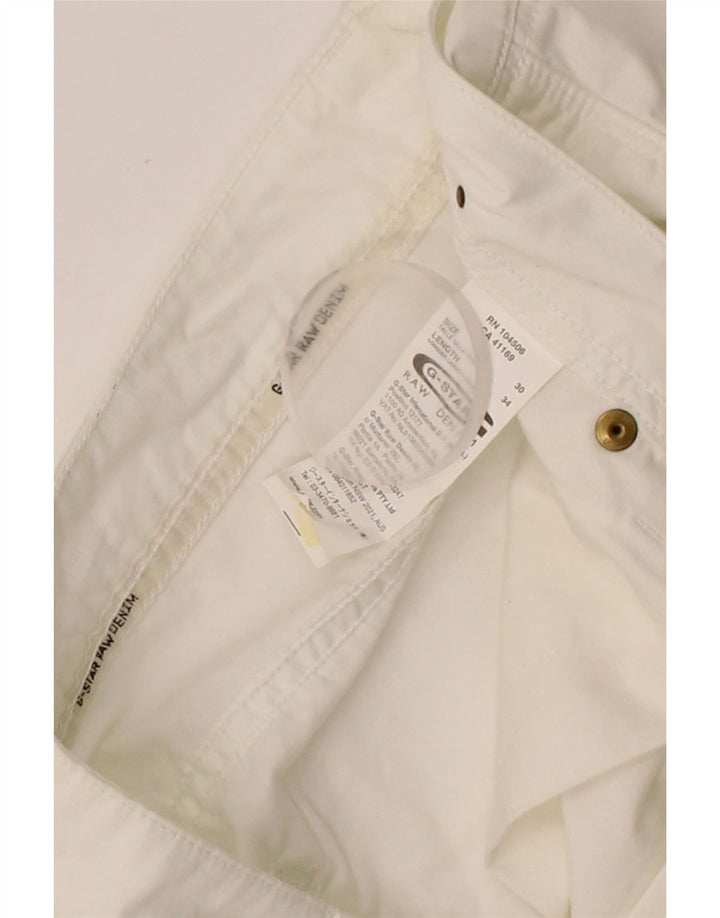 G-STAR Womens Bootcut Chino Trousers W30 L30 White Cotton Vintage G-Star and Second-Hand G-Star from Messina Hembry 