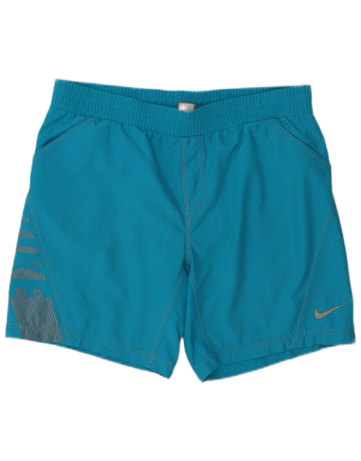 Shorts esportivos gráficos masculinos Nike grande azul poliéster