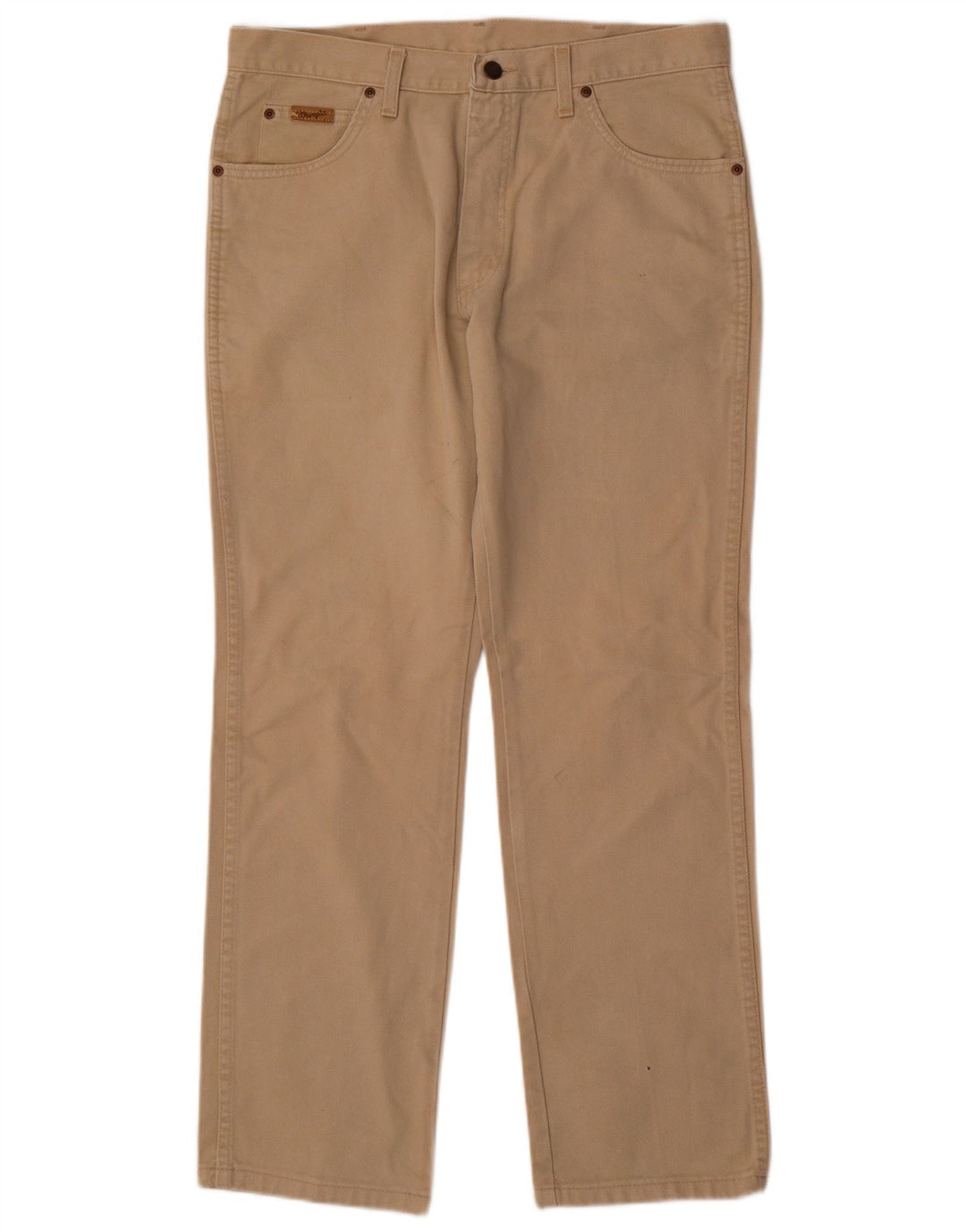 WRANGLER Masculino Texas Straight Jeans W34 L30 Algodão Bege