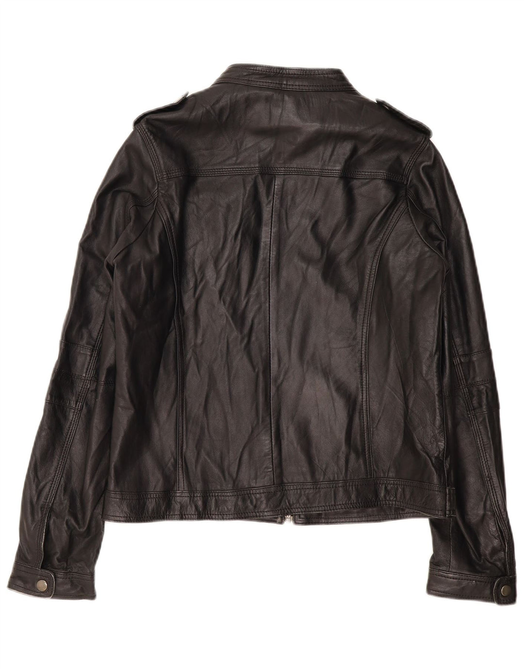 Jaqueta feminina básica de couro PIMKIE Reino Unido 16 grande couro preto