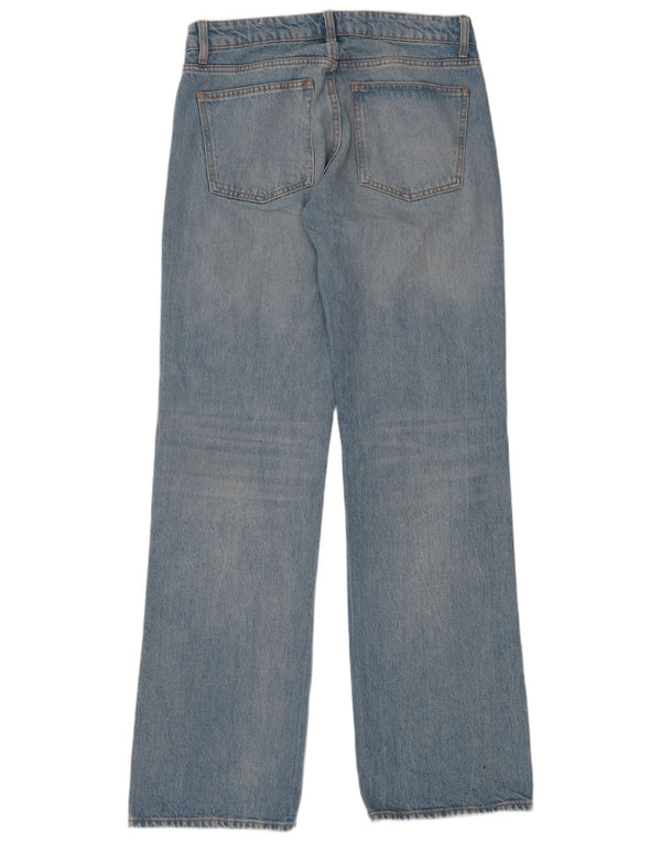Calça jeans reta feminina Zara EU 36 XS W26 L34 azul algodão