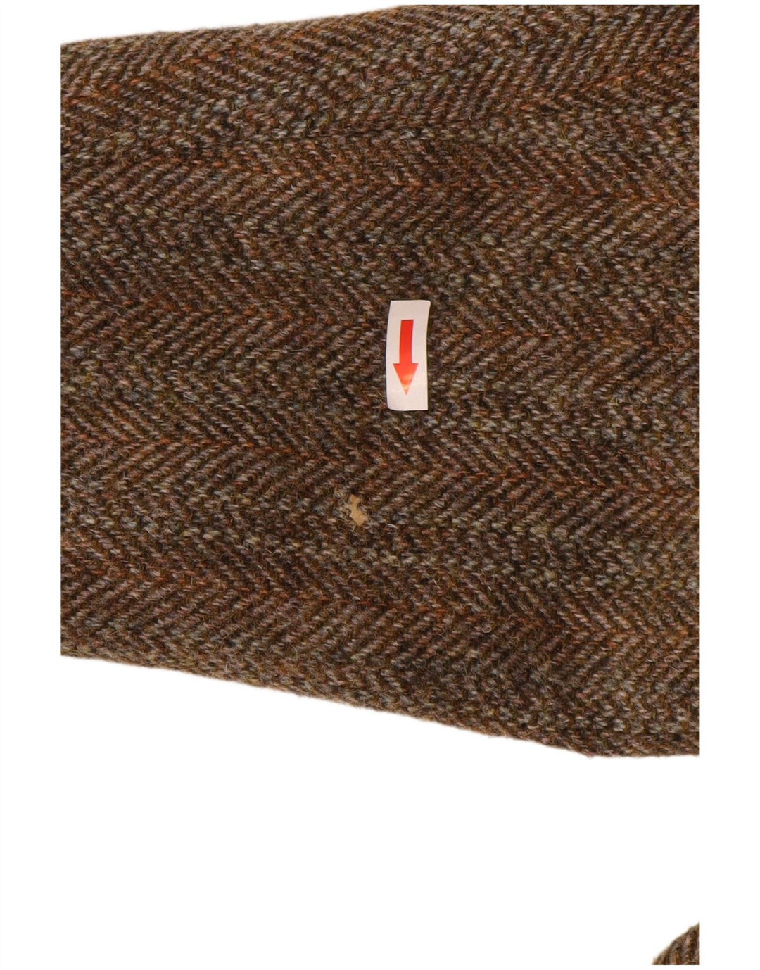 Jaqueta blazer masculina de 2 botões Harris Tweed Reino Unido 44 2XL lã espinha de peixe marrom
