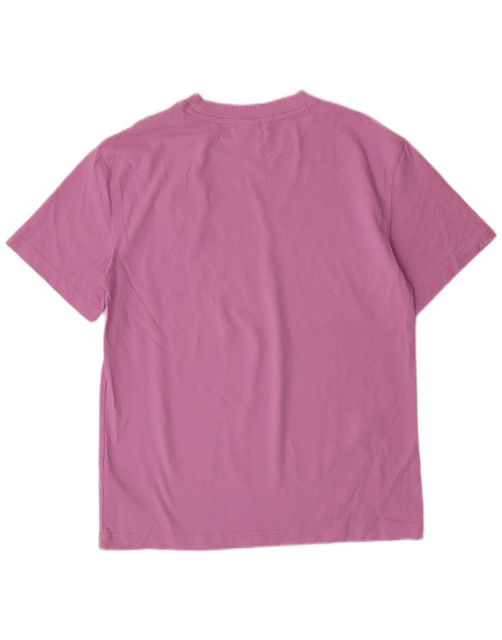Puma Mens Graphic T-Shirt Top Pequeno Algodão Rosa