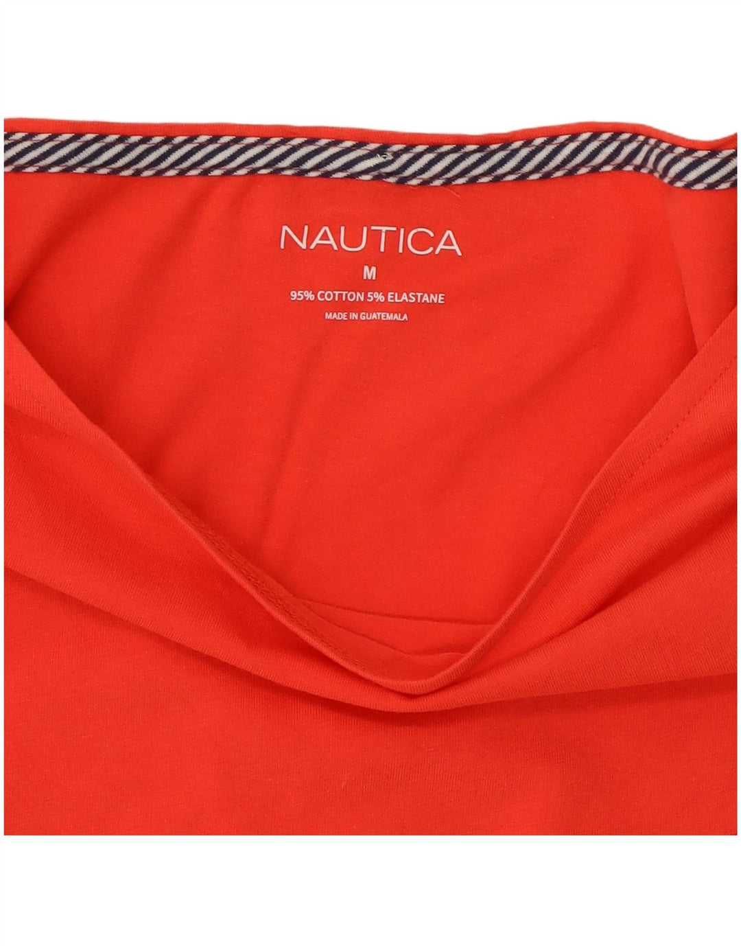 Blusa feminina NAUTICA UK 12 algodão vermelho médio