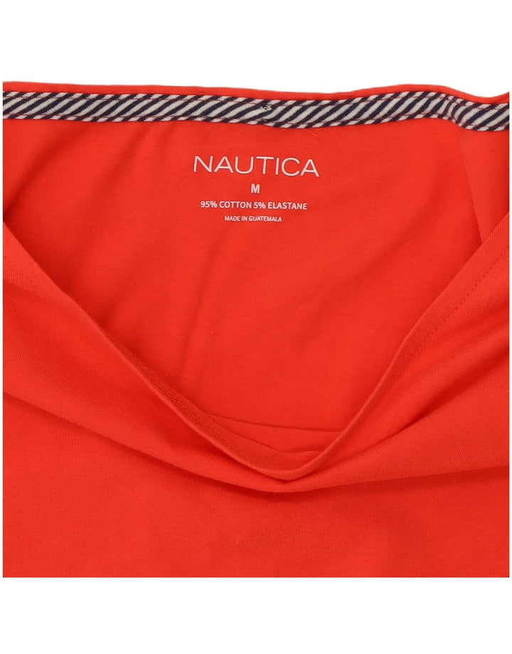 Blusa feminina NAUTICA UK 12 algodão vermelho médio