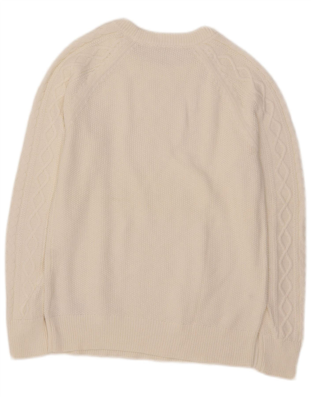 Suéter feminino Gap com gola redonda Reino Unido 14 algodão branco médio