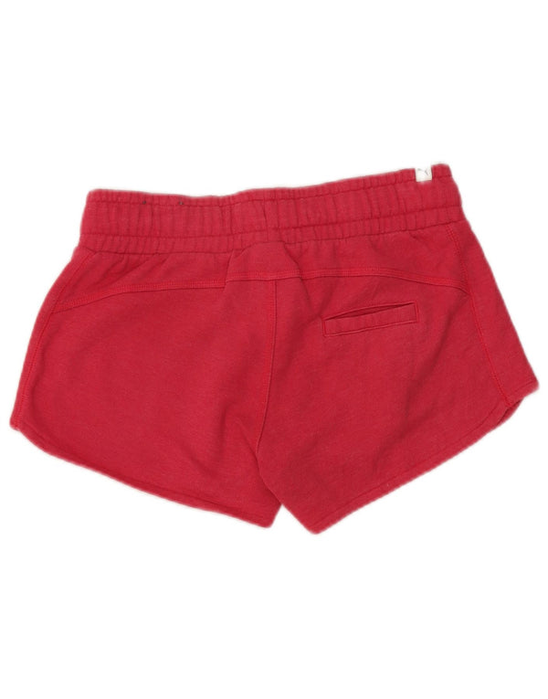 Shorts esportivos femininos PUMA UK 10 pequeno algodão rosa